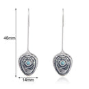 Women's Delicate Sapphire Dangle Drop Ear Hook Fashion Wedding Earrings Pre New