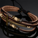 Leather Cross Bracelets Bangles Adjustable Bohemia Chain Bracelet Men JewelOZ