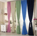 Decorative Star Room Eyelet Curtain Shade Blockout Panel 100x250cm Pink