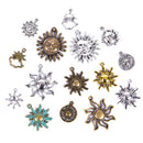 45Pcs/Set Alloy Mixed Sunlight Moon Charms Pendant Jewelry DIY Making Craft Gilj