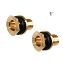 2pcs 1" Soild Brass Water Tank Connector Bulkhead Tank Garden Fitting New