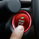 2Pc Set Keyless Engine Push Start Button & Surrounding Decoration Ring for