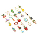 50X/Set Mixed Enamel Beads Charms Pendants Craft Making DIY Jewelry FindingY`US