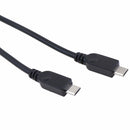 USB 2.0 Male To Male Dual Micro USB Splitter Y Charging Data Cable FT