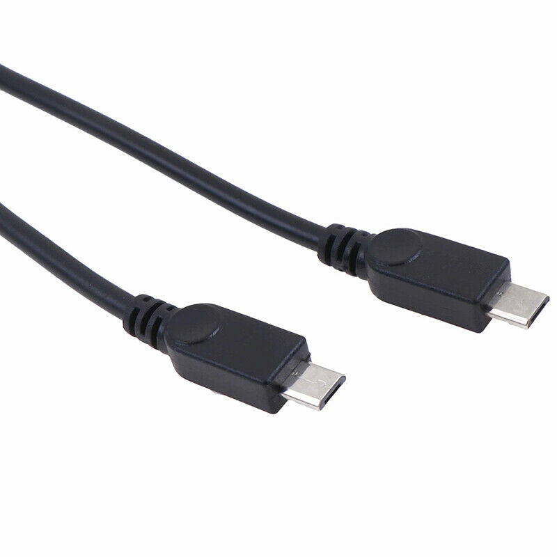 USB 2.0 Male To Male Dual Micro USB Splitter Y Charging Data Cable FT