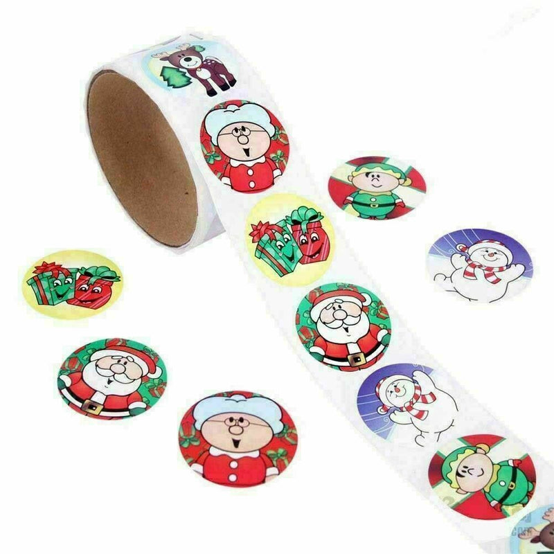 1 Roll 100pcs DIY Diary Christmas Decoration Stickers Adhesive Stickers