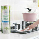 25pcs Reusable Bamboo Towel Kitchen Dish Cloth Paper Towel Roll Organic Washab..