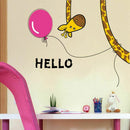 Giraffe stickers living room bedroom door children's room balloon stickers