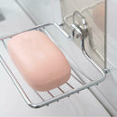 4PCS Adhesive Suction Cup Soap Dish Stainless Steel Sponge Holder Bathro YKR