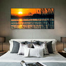 100x40cm Sunset Reed Marshes Diamond Painting Full Round Drill Cross Stitch