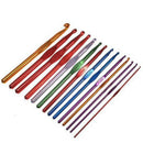 14 Multi Coloured Aluminium Crochet Needles Hooks 2mm-10mm Set Knitting Stitches