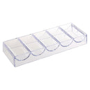 Clear Acrylic Poker Chip Trays Carrier Holds 100 Chips No Lid 8.07'' x 3.07 ''x
