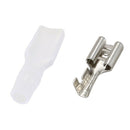 75Pcs 6.3mm Female Spade Crimp Terminal Connector Insulating Cover Q4X7