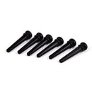 6X Ebony Acoustic Guitar Bridge Pin With 4Mm Shell Dot Guitar Part Accessory ME