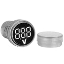 6-100V DC Digital Voltmeter Indicator LED Lamp Round Signal Light (White) A