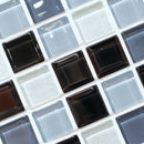 6 Pcs Black Mosaic Self-adhesive Bathroom Kitchen Decor Wall Stair Tile S ITC