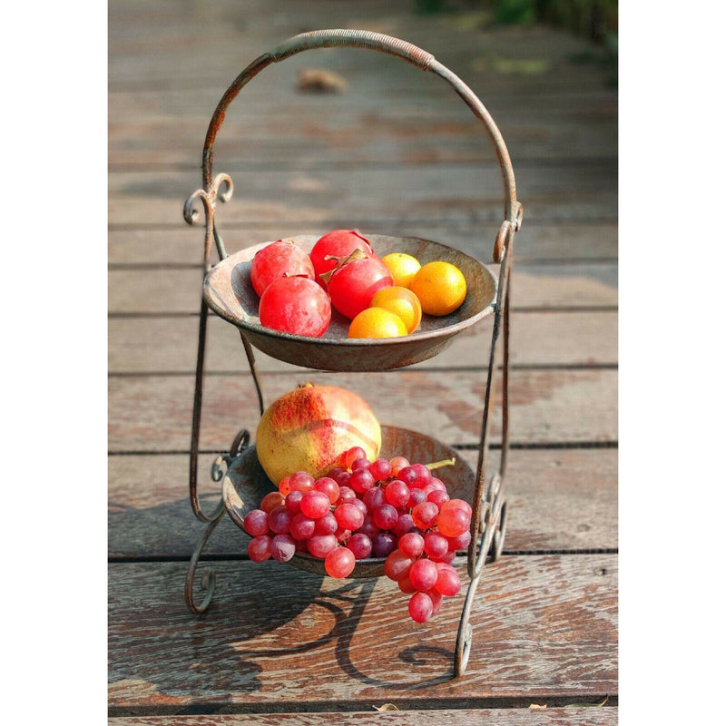 38cm Cake Stand 2 Tier Snack Display Stand for Birthday Parties Fruit Basket