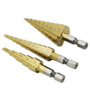 2Set Step Dril Bit 3-20mm HSS 4241 Hex Titanium Step Cone Drill Bit