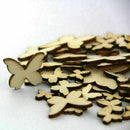 50pc Wooden Mini Mixed Wood Butterfiy Decor Craft Card Scrapbooking Making