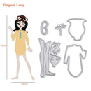 5pcs Elegant Lady Cutting Dies DIY Stencils Scrapbook Embossing DIY Cards