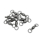 60pcs Ball Bearing Swivels Heavy Duty Rings Fishing Accessory Swivels Snaps
