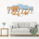 5pcs 5D DIY Full Drill Diamond Painting Beach Cross Stitch Kits Home Wall Decor