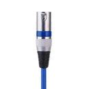 5.9ft DMX Stage DJ Cable  XLR 3Pin Male to Female Connector Wire (Blue)