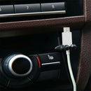 8X Car Charger Line Headphone/USB Cable black Car Clip Interior Accessories