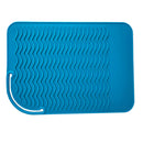 Hairdressing Hair Straightener Heat-resistant Hair Irons Silicone Mat Blue