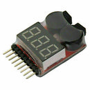 RC Lipo Battery Low Voltage Alarm 1S-8S Buzzer Indicator Checker Tester Sup H2Z7