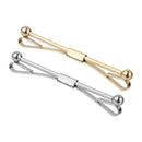 2Pcs Men Boys Tie Clip Bar Collar Pin Necktie Cravat Clasp for Wedding Charm