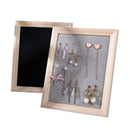 Flannelette Solid Wood Photo Frame Jewelry Display Rack Earrings Show Stand