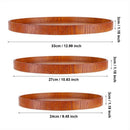 Round Natural Tray Hotel Food Dishes Wood Plate Restaurant Fruit Plate Stor
