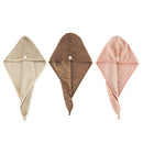 3Pcs Lady Microfiber Ultra Absorbent Soft Hair Drying Towel Turban Bath Cap