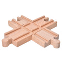 Wooden Cross Bifurcated Track Railway Toys Compatible All Major Brand Nice&S