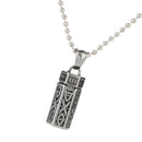 Retro Hexagon Column Box Urn Cremation Pendant Necklace Ash Holder For Pet