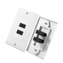 Hot New 4.7x3.1x0.6 inch 2-Port HDMI Wall Face Panel Cover Coupler Outlet
