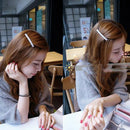 Automatic Rectangle Ponytail Holder Spring Crystal French Barrettes Hairpin