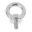 2 PCS M6 304 Stainless Steel Lifting Eye Bolts Ring, Marine Grade
