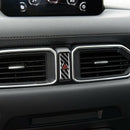Real Carbon Fiber Center Control Warning Button Trim Fit For Mazda Cx-5 Cx5