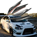 4PCS Carbon Fiber Car Bumper Fin Canard Splitter Diffuser Valance Spoiler L