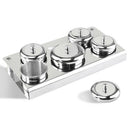 5pcs Manicure Tool Acrylic Powder Liquid Cup Storage Box Stainless Steel Durable