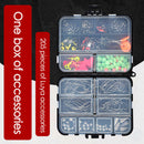 205pcs Fishing Accessories Kit Lead Head Hooks Fishing Swivels Fish Tackle Tool