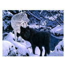 Black White Wolfs DIY Diamond Painting Embroidery Cross Stitch Mosaic Art