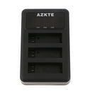 3-Channel USB Battery Charger with LCD Display for Gopro Hero 4 Sport Camera and