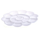White Plastic 18 Compartments Watercolor Paint Tray Mixing Palette
