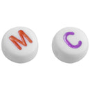500Mixed Alphabet/Letter Acrylic Spacer Bead 7mm B10530