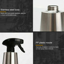Stainless Steel Oil Pump Spray Bottle Olive Vinegar Sprayer Cooking Fine Mist