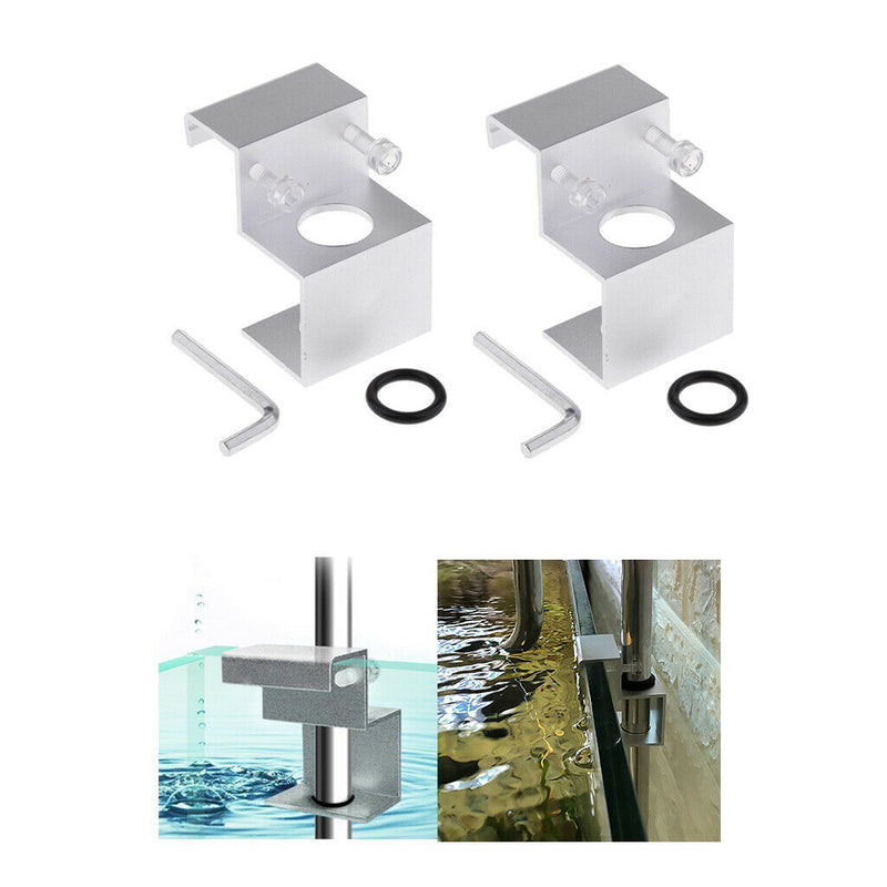 2xAquarium Hose Fixing Clip Fish Tank Water Pipe Fixing Tube Holder Clamp