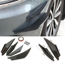 New 4Pcs/Set Carbon Look Car Body Spoiler Canards Valence Chin Front Bumper